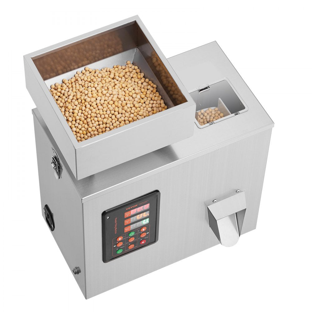 VEVOR Powder Filling Machine, 0.002-0.22lbs/1-100g, Automatic Intelligent Particle Weighing Filling Machine, Bottle Bag Powder Filler Particle Dispenser for Tea Seeds Grains Powder Flour Beans Glitter