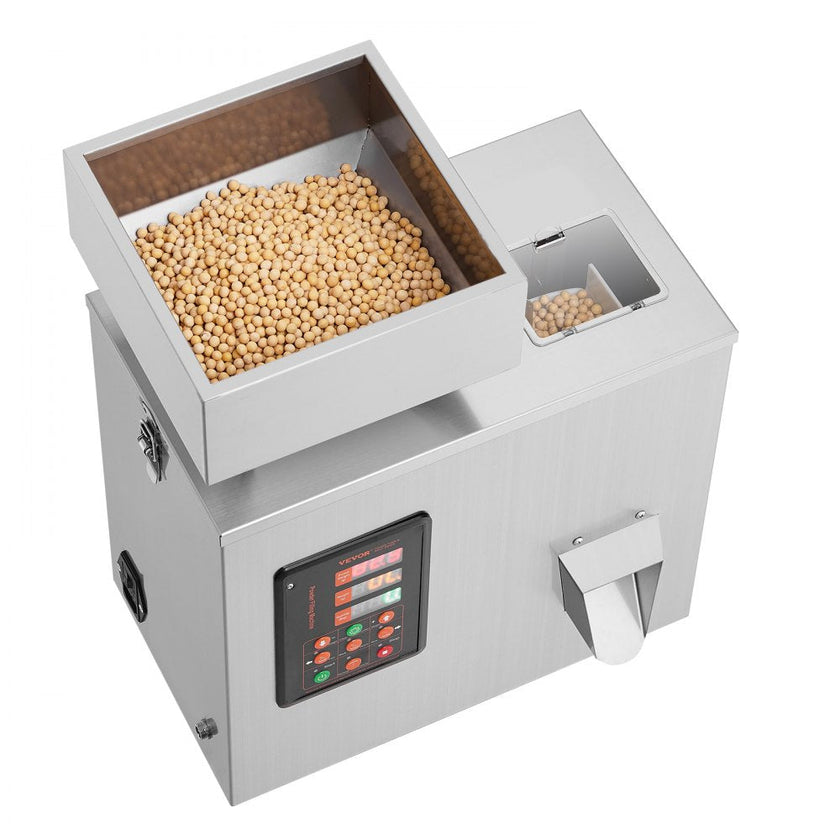 VEVOR Powder Filling Machine, 0.002-0.44lbs/1-200g, Automatic Intelligent Particle Weighing Filling Machine, Bottle Bag Powder Filler Particle Dispenser for Tea Seeds Grains Powder Flour Beans Glitter