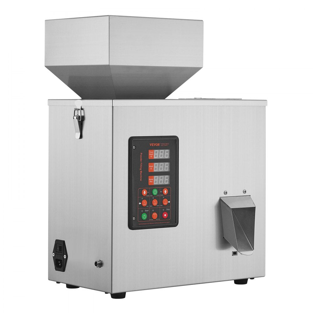 VEVOR Powder Filling Machine, 0.002-0.44lbs/1-200g, Automatic Intelligent Particle Weighing Filling Machine, Bottle Bag Powder Filler Particle Dispenser for Tea Seeds Grains Powder Flour Beans Glitter