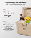 VEVOR Portable Cooler 16.5 QT Insulated Cooler 23 Can Capacity with Cup Holder