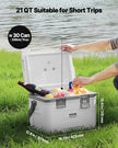 VEVOR Portable Cooler 21 QT Insulated Cooler 30 Can Capacity with Handles Strap