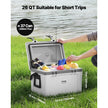 VEVOR Portable Cooler 26 QT Insulated Cooler 38 Can Capacity with Handles Strap