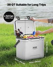VEVOR Portable Cooler 38 QT Insulated Cooler 54 Can Capacity with Cup Holder