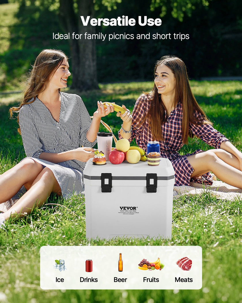 VEVOR Portable Cooler 38 QT Insulated Cooler 54 Can Capacity with Cup Holder
