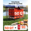 50 QT Hard Cooler with Ice Retention, Leak-Resistant Insulated Ice Chest