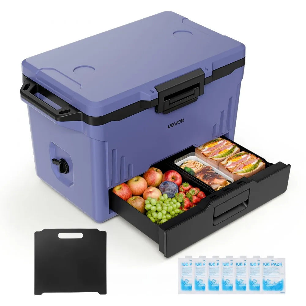 50 QT Hard Cooler with Ice Retention, Leak-Resistant Insulated Ice Chest