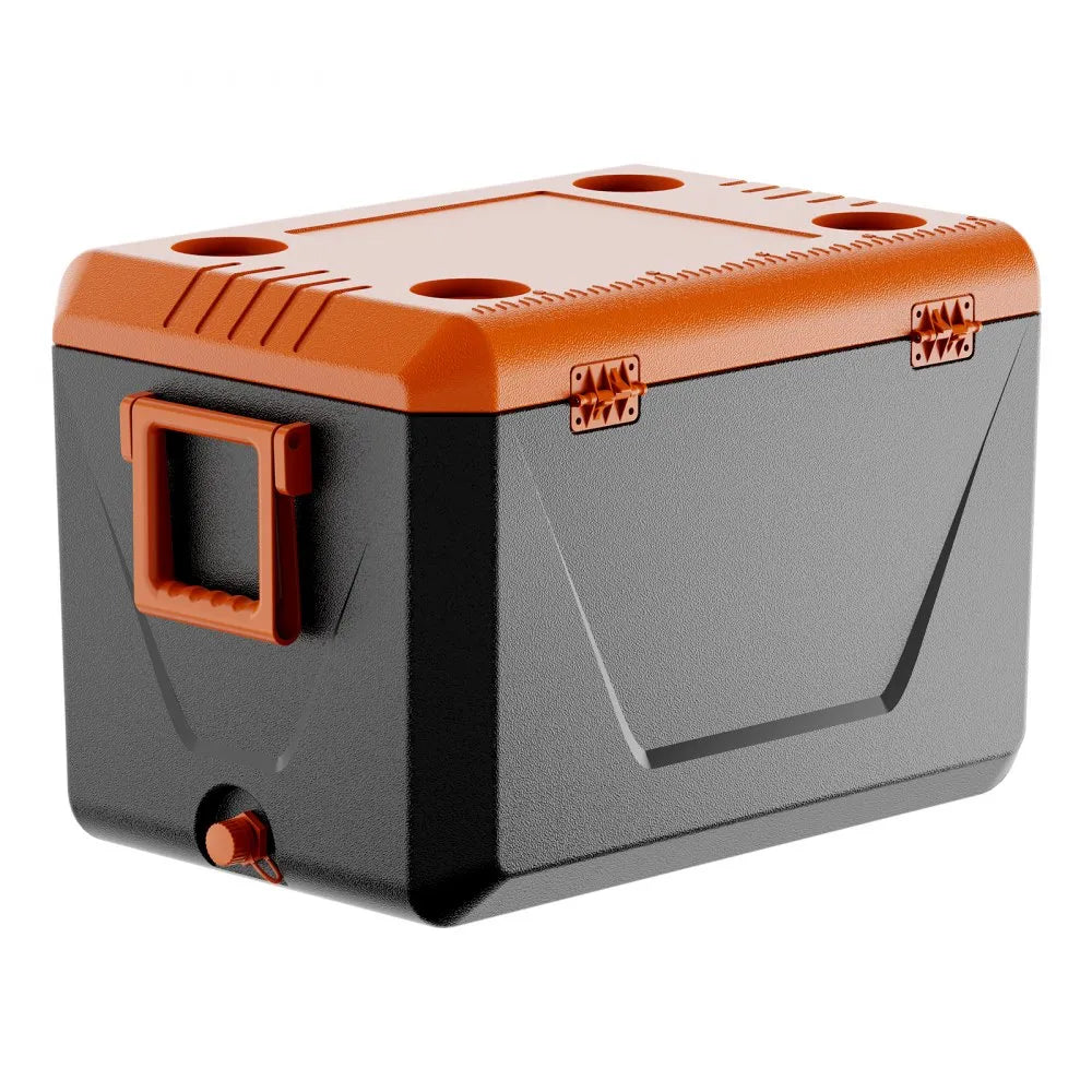 VEVOR Portable Cooler 63 QT Insulated Cooler 90 Can Capacity with Cup Holder