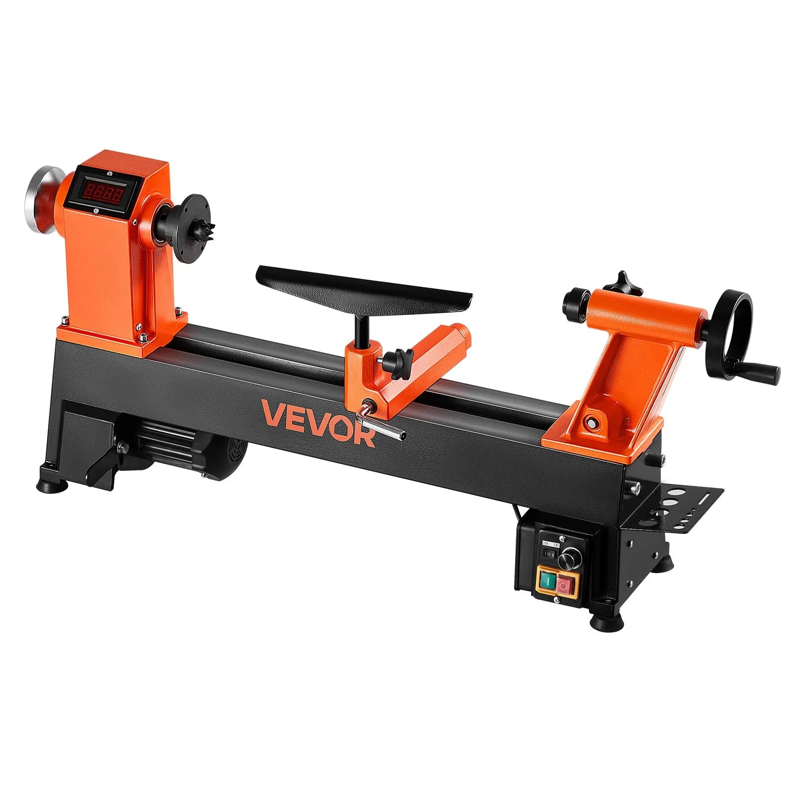 Woodworking Lathe, 1 HP, Benchtop Wood Lathe Machine with 0 to 3800 RPM Variable Speed, 12 x 18 in Workbench, Brushless DC Motor, Cast Iron Construction, for Beginner DIY Enthusiast Woodworking