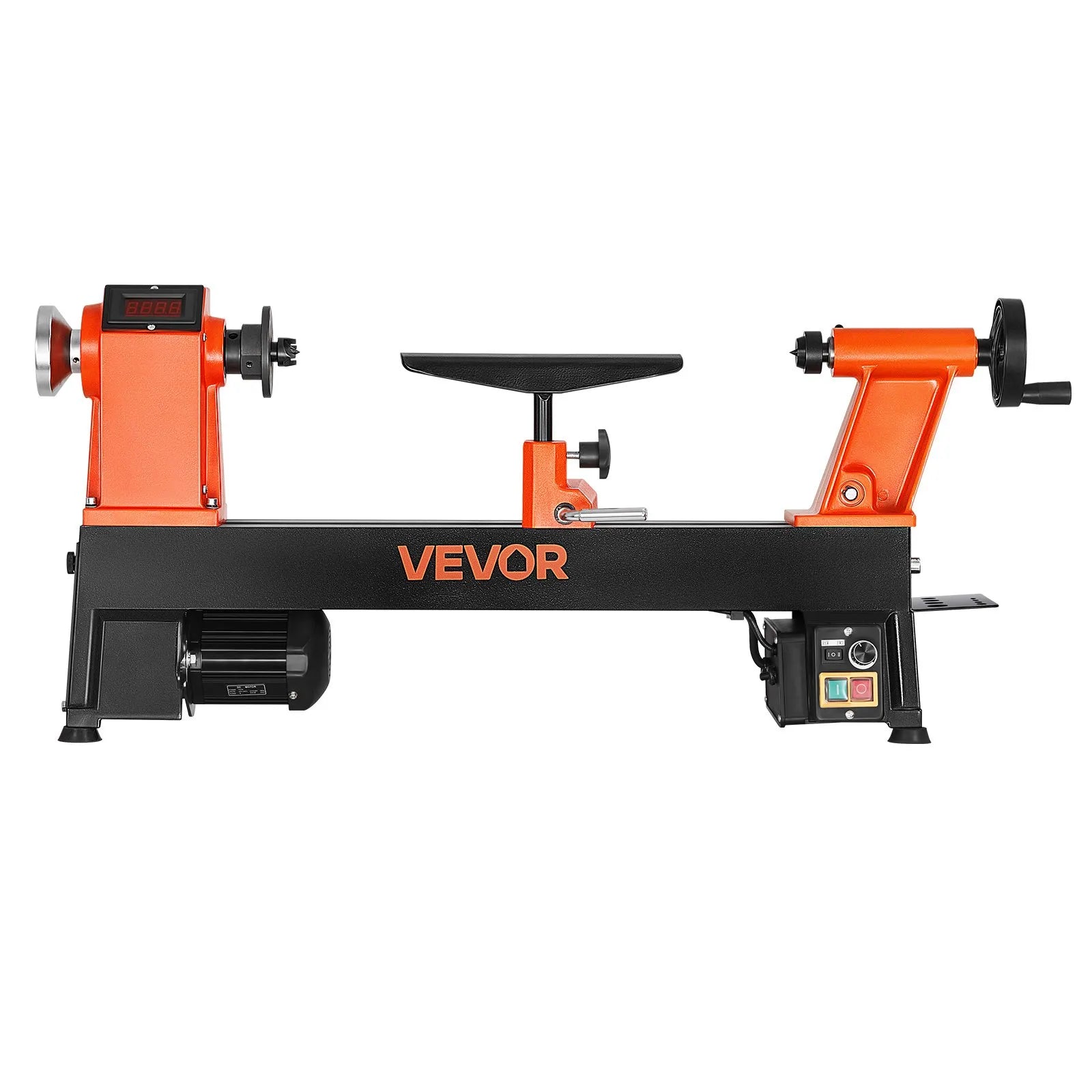Woodworking Lathe, 1 HP, Benchtop Wood Lathe Machine with 0 to 3800 RPM Variable Speed, 12 x 18 in Workbench, Brushless DC Motor, Cast Iron Construction, for Beginner DIY Enthusiast Woodworking