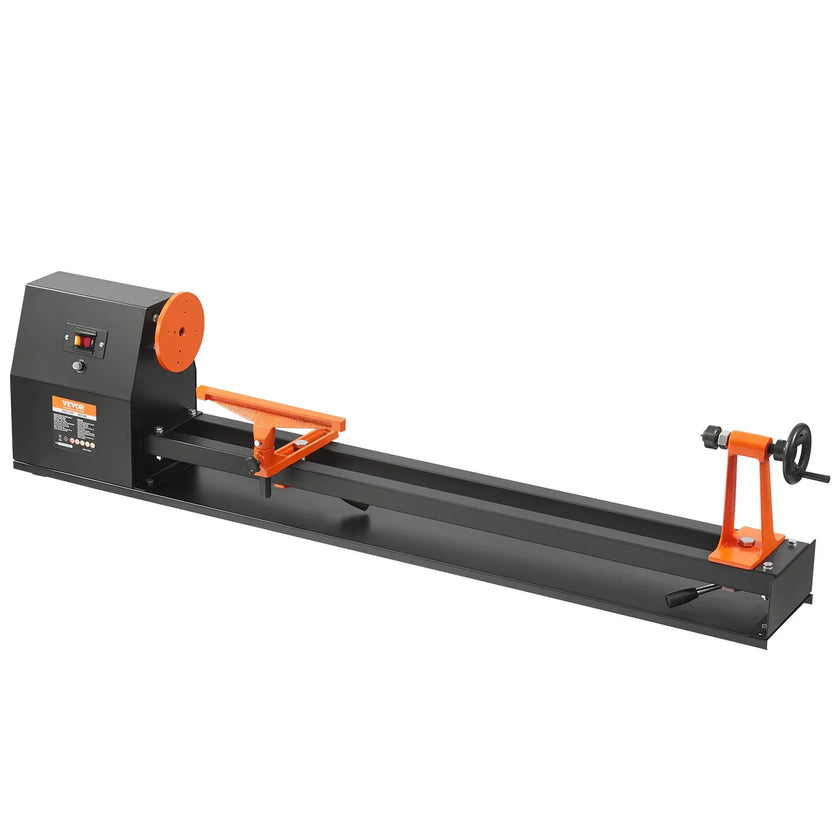 VEVOR Benchtop Wood Lathe, 14 in x 40 in, 0.5 HP 370W Power Wood Turning Lathe Machine, 4 Speed Adjustable 885/1245/1715/2425 RPM with Chisels Faceplate Plastic Handle Hex Wrench, for Woodworking