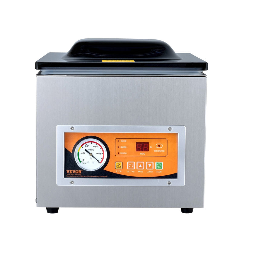 VEVOR Chamber Vacuum Sealer, 260W Sealing Power, Vacuum Packing Machine for Wet Foods, Meats, Marinades and More, Compact Size with 10.2