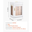 VEVOR Jewelry Box 360° Rotating Jewelry Organizer with 4 Necklace Hooks White