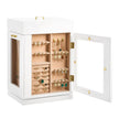 VEVOR Jewelry Box 360° Rotating Jewelry Organizer with 4 Necklace Hooks White