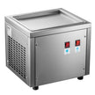 VEVOR Commercial Rolled Ice Cream Machine, Stir-Fried Ice Cream Roll Machine with Single Square Pan, Stainless Steel Stir-Fried Ice Cream Roll Maker, Yogurt Cream Machine for Bars Cafés Dessert Shops