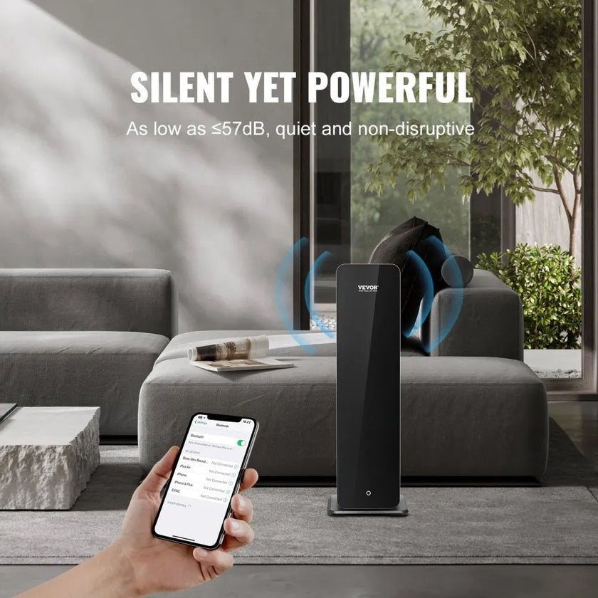 VEVOR Scent Air Machine for Home, 950ml Bluetooth Smart Cold Air Diffuser, 3000sq.ft Waterless Essential Oil Scent Air Diffuser, Floor Standing Aromatherapy Machine for Large Room, Office, Hotel