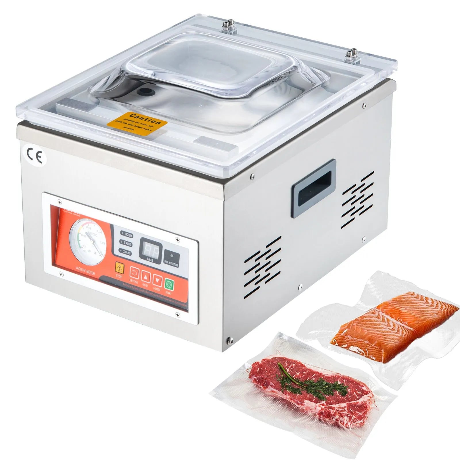 VEVOR Chamber Vacuum Sealer, 260W Sealing Power, Vacuum Packing Machine for Wet Foods, Meats, Marinades and More, Compact Size with 15.7