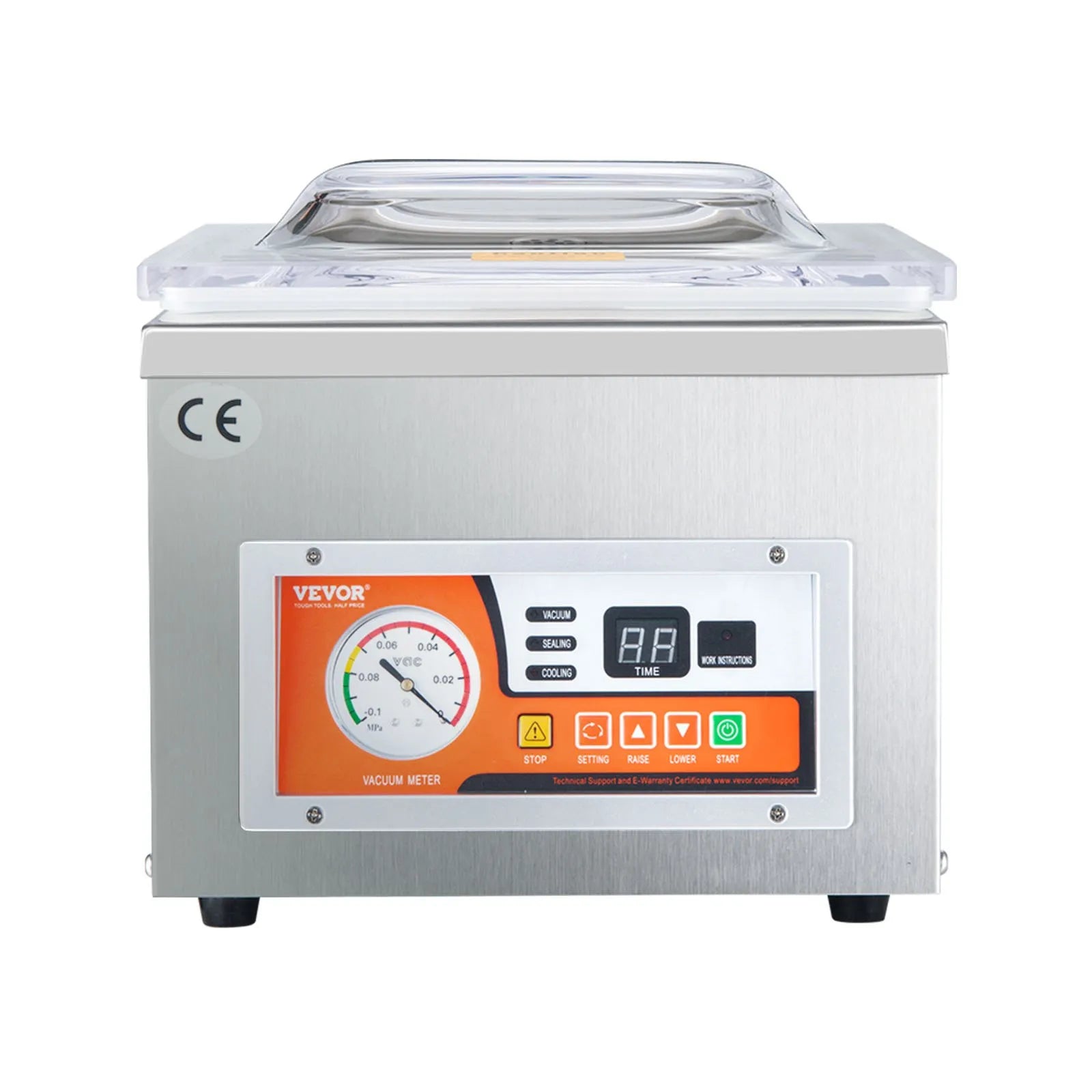 VEVOR Chamber Vacuum Sealer, 260W Sealing Power, Vacuum Packing Machine for Wet Foods, Meats, Marinades and More, Compact Size with 15.7