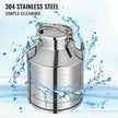 VEVOR Stainless Steel Milk Can 20 Liter Milk Bucket Wine Pail Bucket 5.25 Gallon Milk Can Tote Jug with Sealed Lid Heavy Duty
