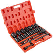 VEVOR Impact Socket Set 3/4 Inches 22 Piece Deep Impact Sockets, Socket Assortment 3/4 Inches Drive Socket Set Impact Standard SAE Sizes 7/8 Inches to 2 Inches Includes Adapters and Ratchet Handle