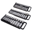 VEVOR Portable Socket Organizer Set 3PCS 76-Clip Magnetic Socket Tray Metric/SAE