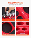 VEVOR Magnetic Socket Organizer Set 3PCS Magnetic Socket Trays Red for SAE