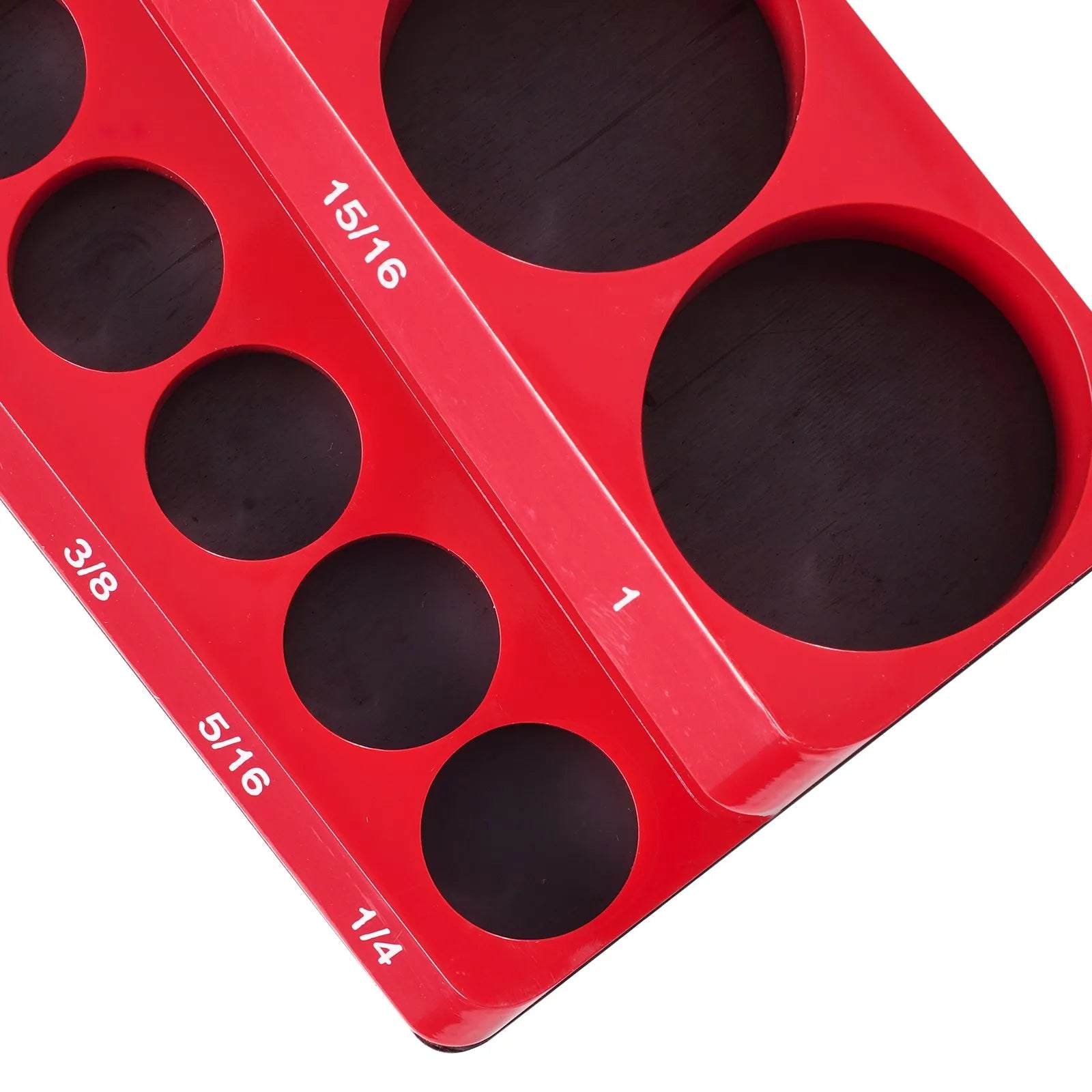 VEVOR Magnetic Socket Organizer Set 3PCS Magnetic Socket Trays Red for SAE