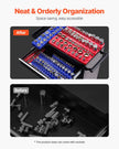 VEVOR Magnetic Socket Organizer Set 8PCS Socket Trays Blue & Red for Metric SAE