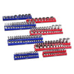 VEVOR Magnetic Socket Organizer Set 8PCS Socket Trays Blue & Red for Metric SAE