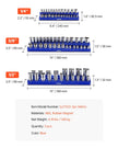 VEVOR Magnetic Socket Organizer Set 3PCS Magnetic Socket Trays Blue for Metric