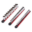 VEVOR Socket Organizer Rail Set 3PCS Aluminum Socket Organizers with 40 Clips