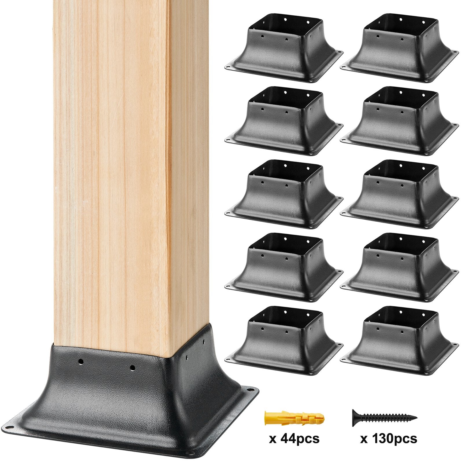 VEVOR 4x4 Post Base 10Pcs, Internal 3.6