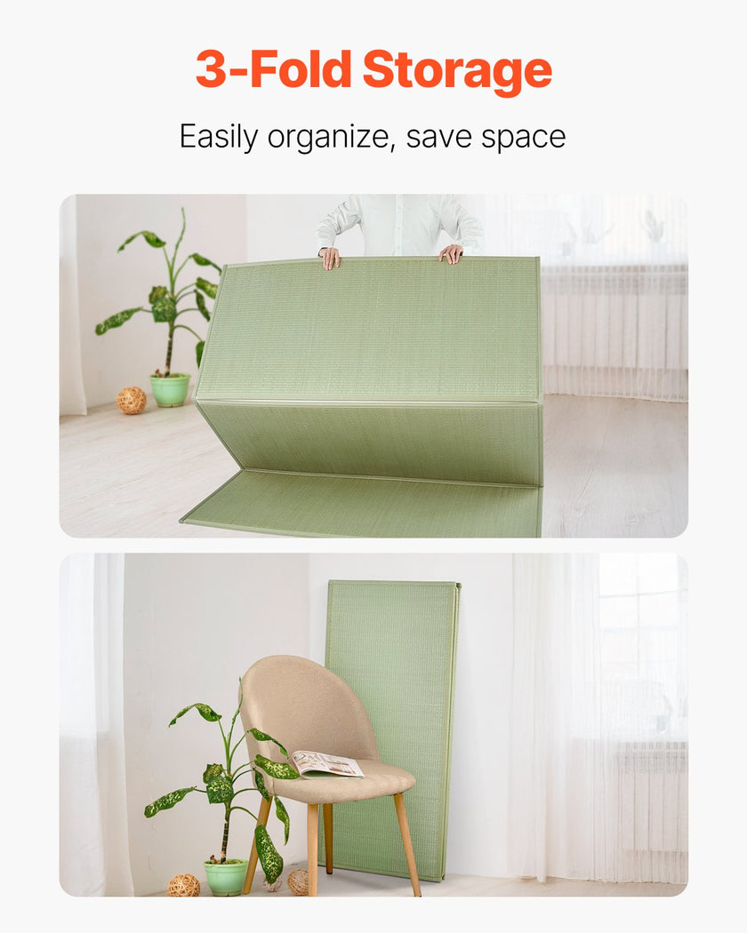 VEVOR Japanese Tatami Mat King Foldable & Non-Slip Rush Grass Tatami Mattress
