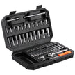 VEVOR Socket Set, 1/4 Inch Drive Socket and Ratchet Set, 6-Point Socket Opening, 54 Pieces Tool Set SAE and Metric, Deep and Standard Sockets, 5/32-9/16 in, 4-14 mm, with Accessories, Storage Case