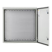 VEVOR Electrical Enclosure, 24x24x8in, Tested to UL Standards NEMA 4 Outdoor Enclosure, IP65 Waterproof & Dustproof Cold-Rolled Carbon Steel Hinged Junction Box for Outdoor Indoor Use, with Rain Hood