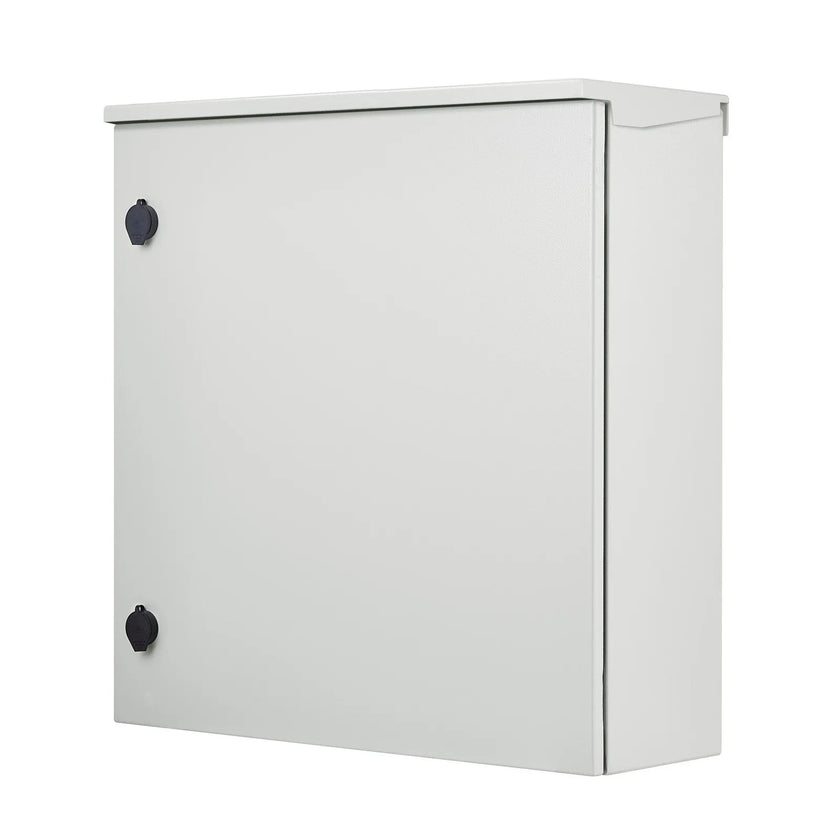 VEVOR Electrical Enclosure, 24x24x8in, Tested to UL Standards NEMA 4 Outdoor Enclosure, IP65 Waterproof & Dustproof Cold-Rolled Carbon Steel Hinged Junction Box for Outdoor Indoor Use, with Rain Hood