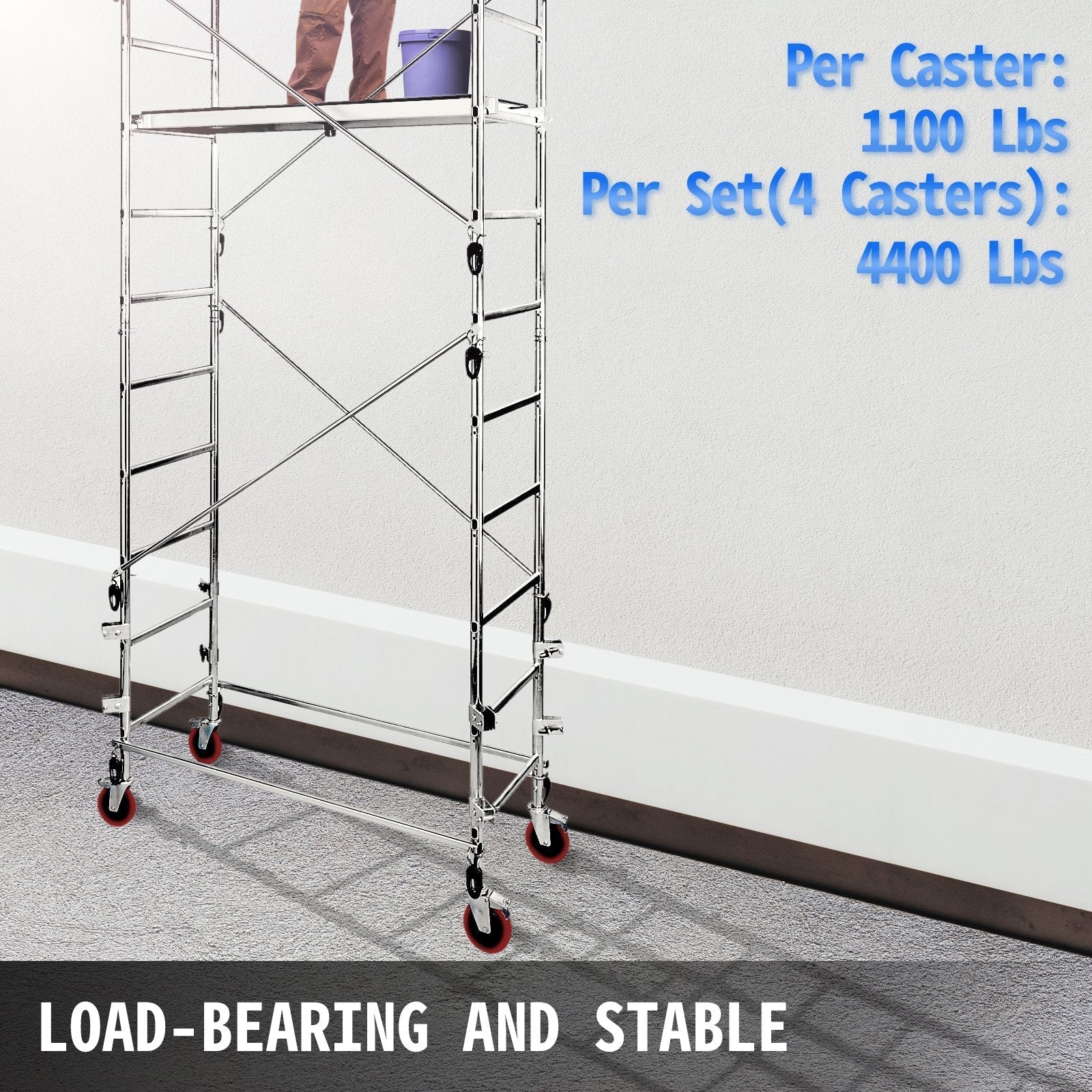 VEVOR Scaffolding Wheels Set, Heavy Duty 4-Pack 8\