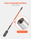 VEVOR Trench Shovel, 4 in Blade Heavy-Duty Trenching Shovel, Narrow Spade Trench Digger with Fiberglass Handle and Non-Slip Grip, for Gardening, Digging Holes, Trenching, and Planting, 56 in Long