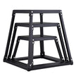 VEVOR Plyometric Jump Boxes, 12/18/24 Inch Plyo Box, Platform and Jumping Agility Box, Anti-Slip Fitness Exercise Step Up Box Set for Home Gym Training, Conditioning Strength Training, Black