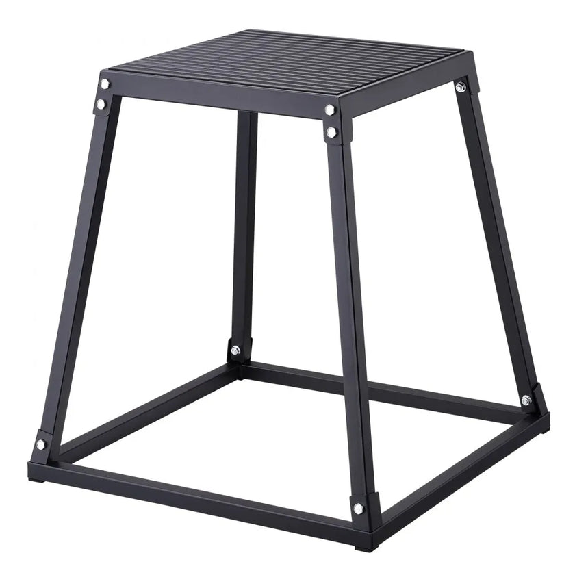 VEVOR Plyometric Jump Boxes, 12/18/24 Inch Plyo Box, Platform and Jumping Agility Box, Anti-Slip Fitness Exercise Step Up Box Set for Home Gym Training, Conditioning Strength Training, Black