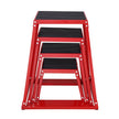 VEVOR Plyometric Jump Boxes, 12/18/24/30 Inch Plyo Box, Platform and Jumping Agility Box, Anti-Slip Fitness Exercise Step Up Box Set for Home Gym Training, Conditioning Strength Training, Red