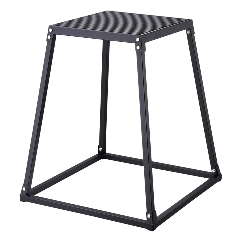 VEVOR Plyometric Jump Boxes, 12/18/24/30 Inch Plyo Box, Platform and Jumping Agility Box, Anti-Slip Fitness Exercise Step Up Box Set for Home Gym Training, Conditioning Strength Training, Black