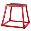 VEVOR Plyometric Jump Box, 18 Inch Plyo Box, Steel Plyometric Platform and Jumping Agility Box, Anti-Slip Fitness Exercise Step Up Box for Home Gym Training, Conditioning Strength Training, Red
