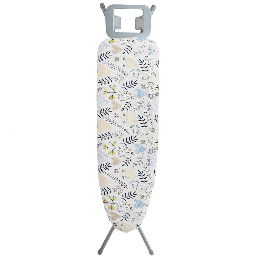 VEVOR Ironing Board with Large 51 x 13 Ironing Surface, Thickened 4 Layers Iron Board with Heat Resistant Cover and 100% Cotton Cover, 7 Adjustable Heights Ironing Board for Home Laundry Room Use