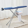 VEVOR Ironing Board with Bottom Storage Tray, Thickened 4 Layers Iron Board with Heat Resistant Cover and 100% Cotton Cover, 10 Adjustable Heights Ironing Board for Home Laundry Room Use (Size 55x15)