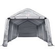 VEVOR Outdoor Portable Storage Shelter Shed, 10x15x8ft Heavy Duty  Instant Garage Tent Canopy Carport with Roll-up Zipper Door and Ventilated Windows For Cars, Motorcycle, Bike, Garden Tools