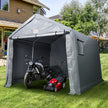 VEVOR Portable Shed Storage Shelter Outdoor, 7 x 12 x 7.36 ft Heavy Duty Instant Storage Tent Tarp Sheds with Roll-up Zipper Door and Ventilated Windows for Motorcycle, Bike, Garden Tools