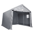 VEVOR Portable Shed Storage Shelter Outdoor, 7 x 12 x 7.36 ft Heavy Duty Instant Storage Tent Tarp Sheds with Roll-up Zipper Door and Ventilated Windows for Motorcycle, Bike, Garden Tools
