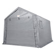 VEVOR Portable Outdoor Storage Shelter Shed, 8 x 14 x 7.6 ft Heavy Duty Instant Storage Tent Garage Sheds with Roll-up Zipper Door and Ventilated Windows for Motorcycle, Bike, Garden Tools