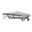 VEVOR Boat Cover, 20'-22' Trailerable Waterproof Boat Cover, 600D Marine Grade PU Oxford, with Motor Cover and Buckle Straps, for V-Hull, Tri-Hull, Fish Ski Boat, Runabout, Bass Boat, Grey