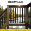 VEVOR Deck Balusters, 16 Pack Metal Deck Spindles, 44